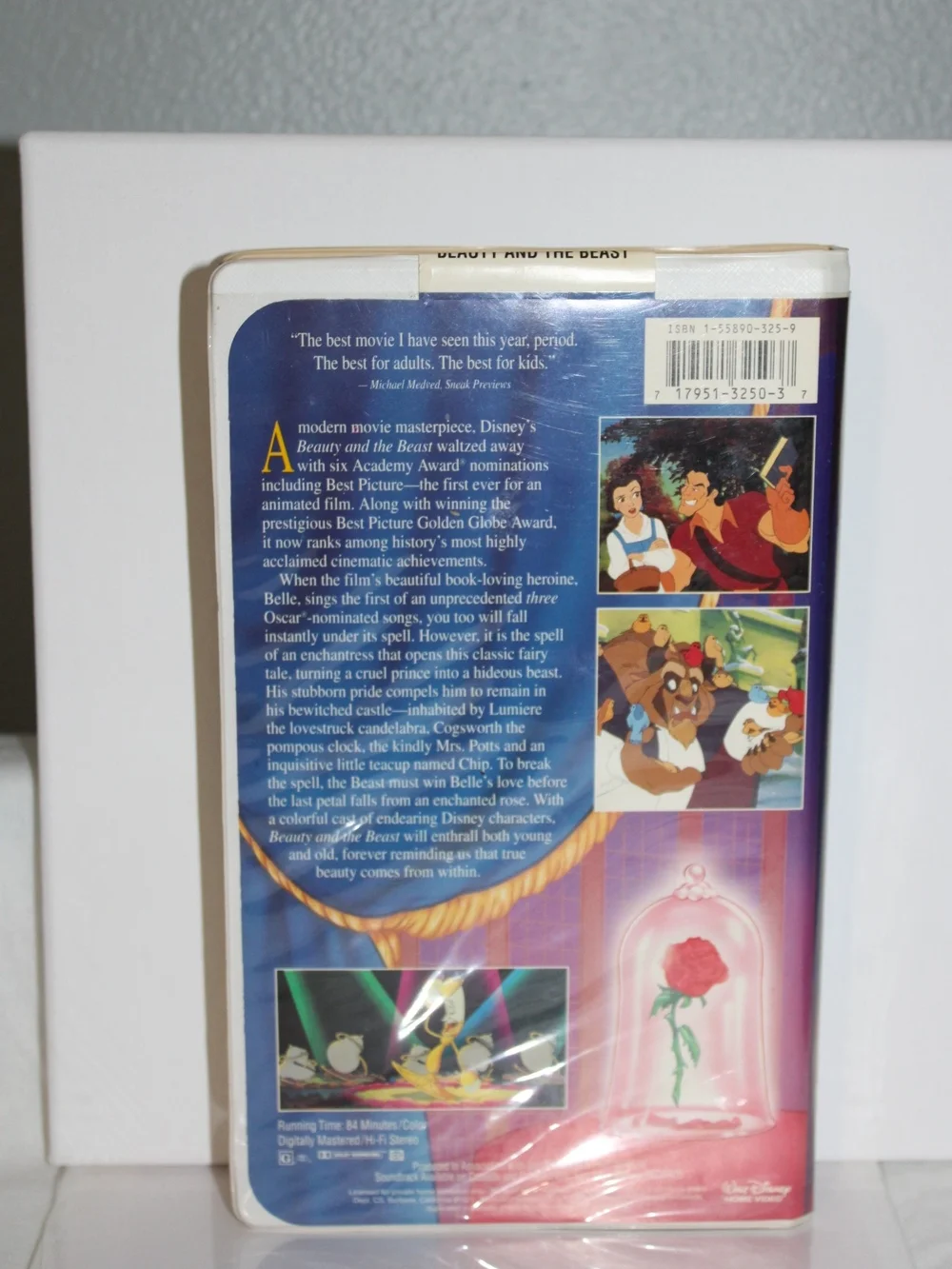 Beauty and the Beast Classic Disney VHS - Purple & Yellow Cover